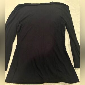 INC International Concepts Black Long Sleeve Top